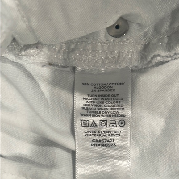 LOFT 
White Jean Shorts Distressed Cut-Offs - Picture 10 of 10